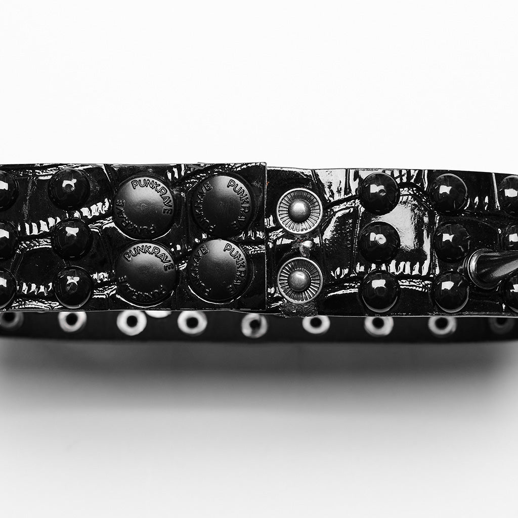 WS-598LH black Studded Spiked Choker Collar Punk Accessories Necklace?-??Punk Rave Clothing
