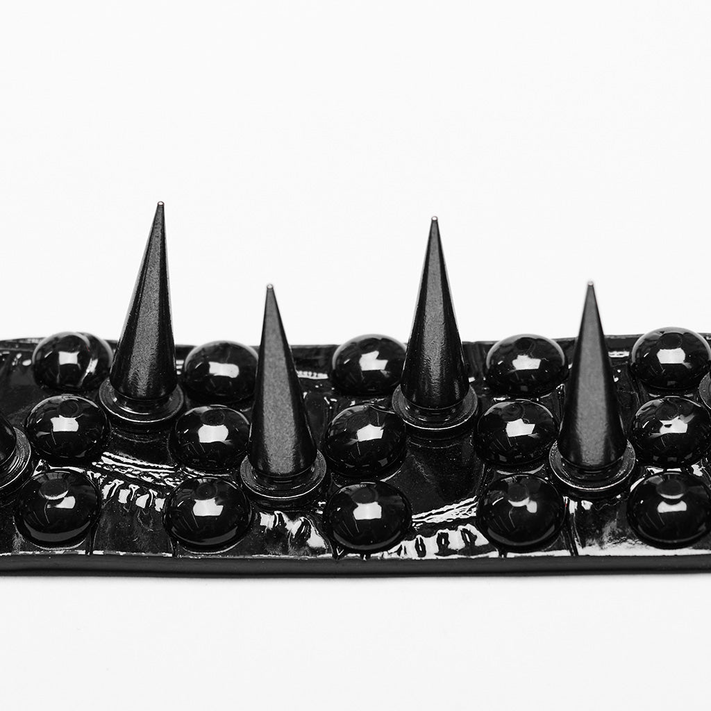 WS-598LH black Studded Spiked Choker Collar Punk Accessories Necklace?-??Punk Rave Clothing
