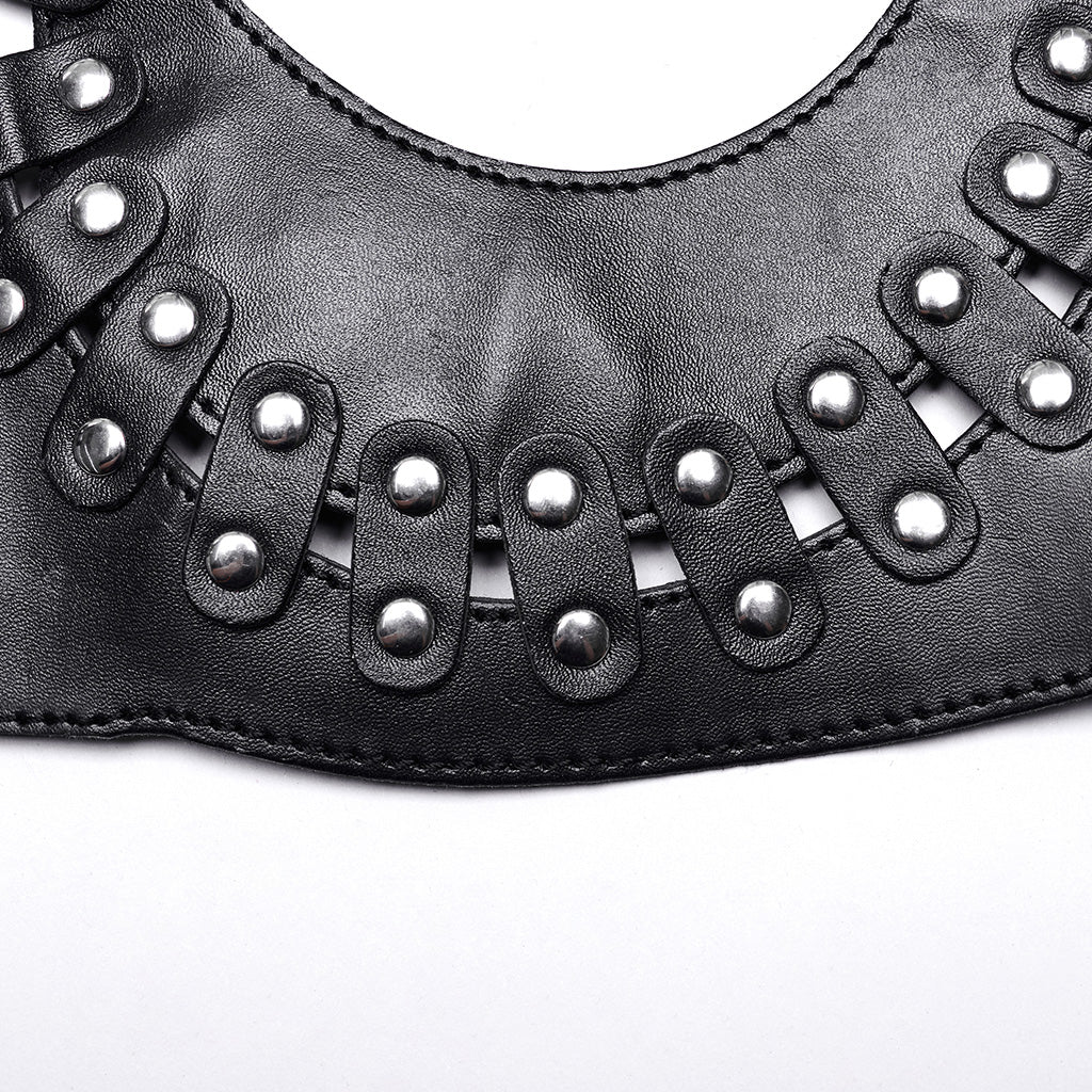 WS-604YDF Edgy Strappy Punk Corset with Buckle Harness Details?-??Punk Rave Clothing