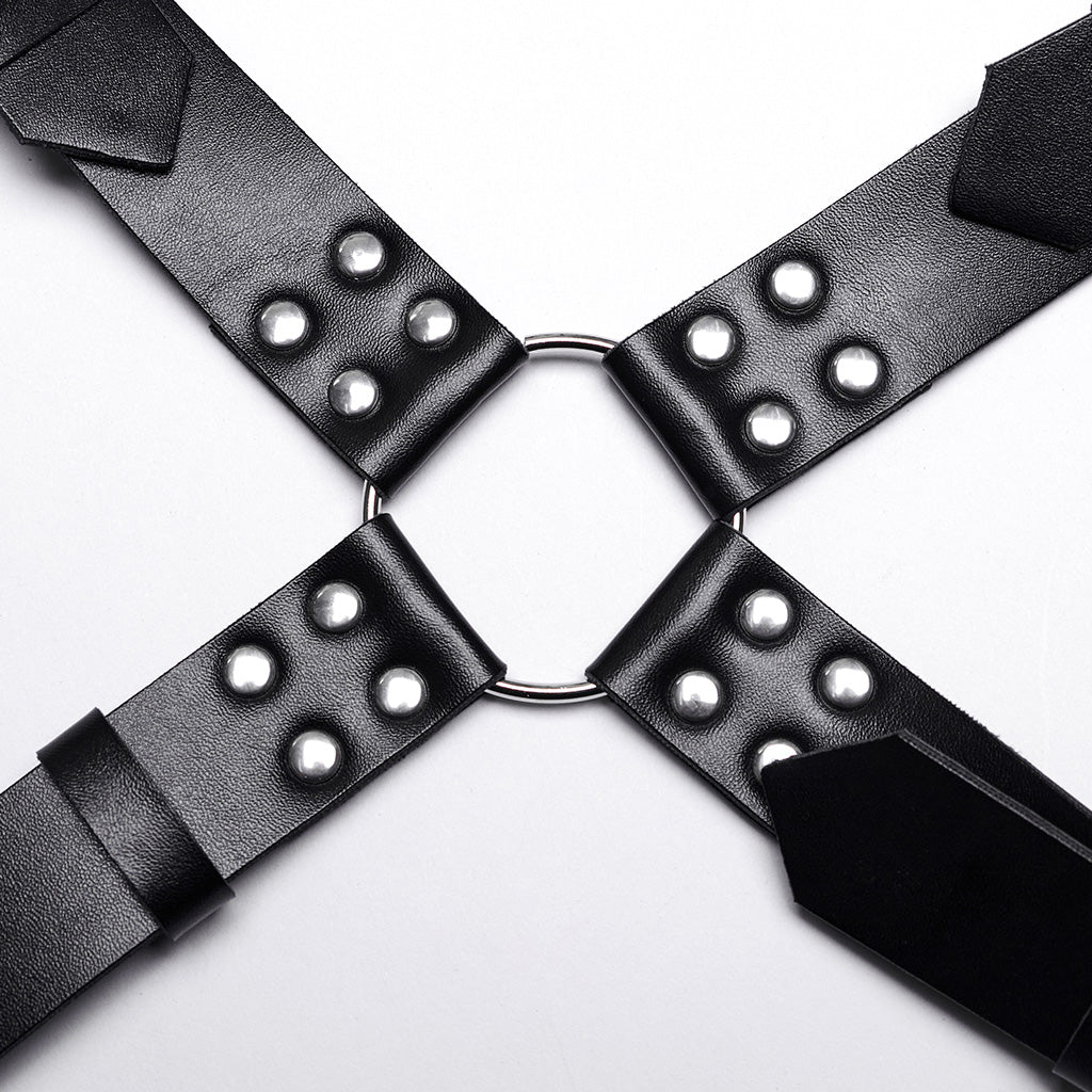 WS-606BDM Gothic Punk Leather Body Harness Adjustable Straps?-??Punk Rave Clothing