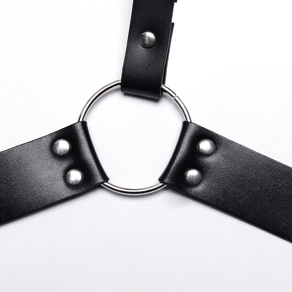 WS-606BDM Gothic Punk Leather Body Harness Adjustable Straps?-??Punk Rave Clothing