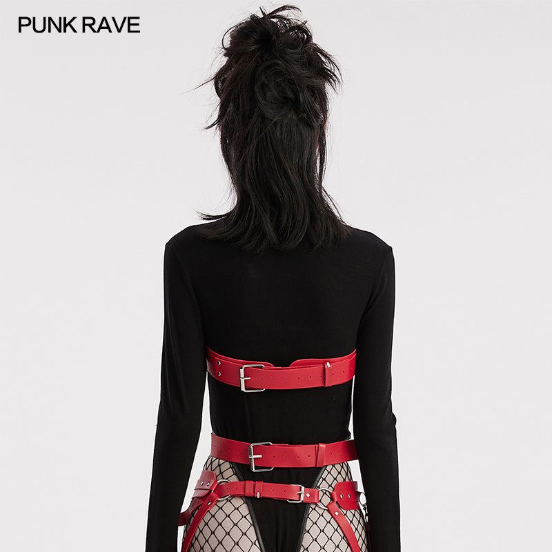 WS-608BDF Pink Gothic Waist Harness Adjustable Punk Accessories?-??Punk Rave Clothing