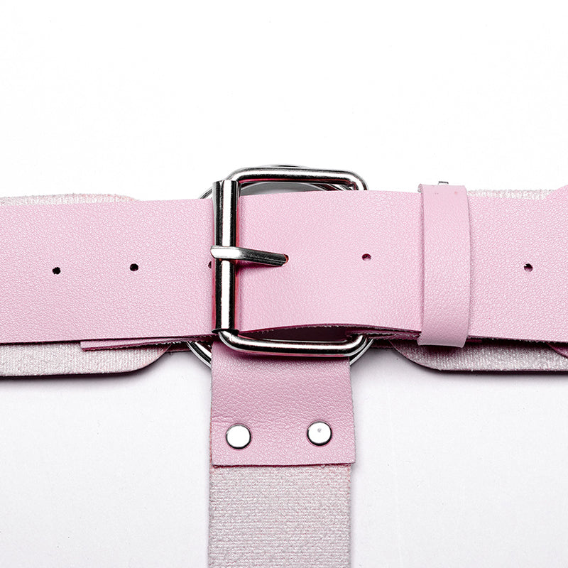WS-608BDF Pink Gothic Waist Harness Adjustable Punk Accessories?-??Punk Rave Clothing
