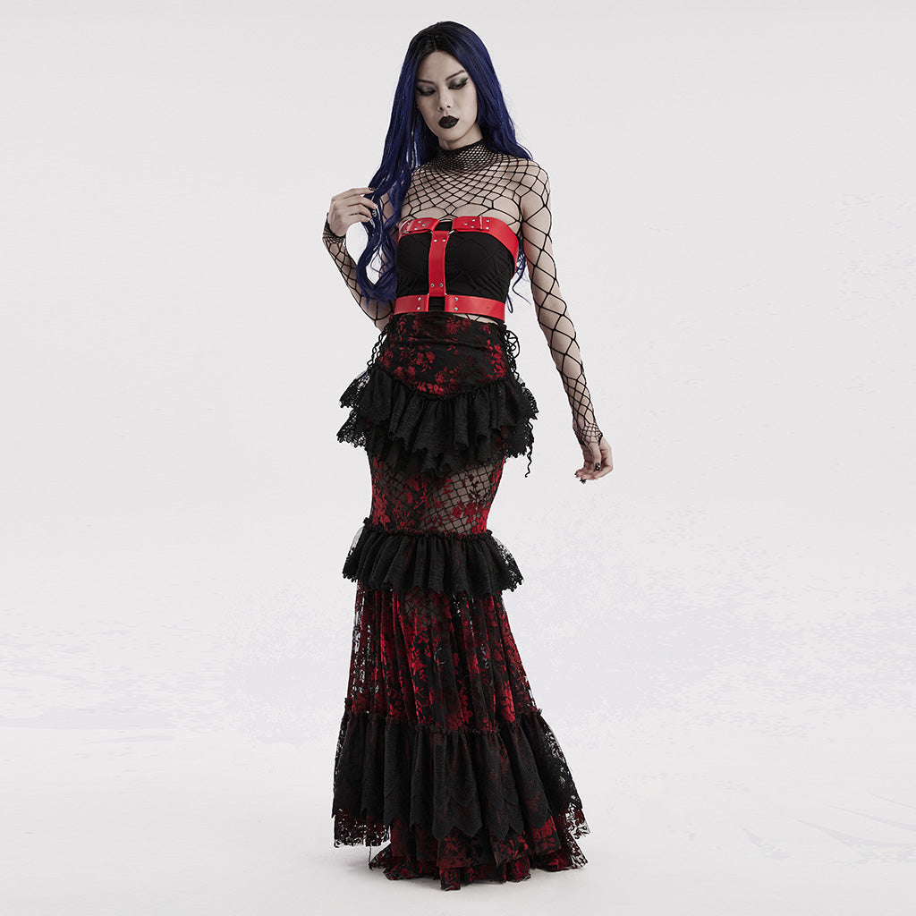 WS-608BDF Pink Gothic Waist Harness Adjustable Punk Accessories?-??Punk Rave Clothing