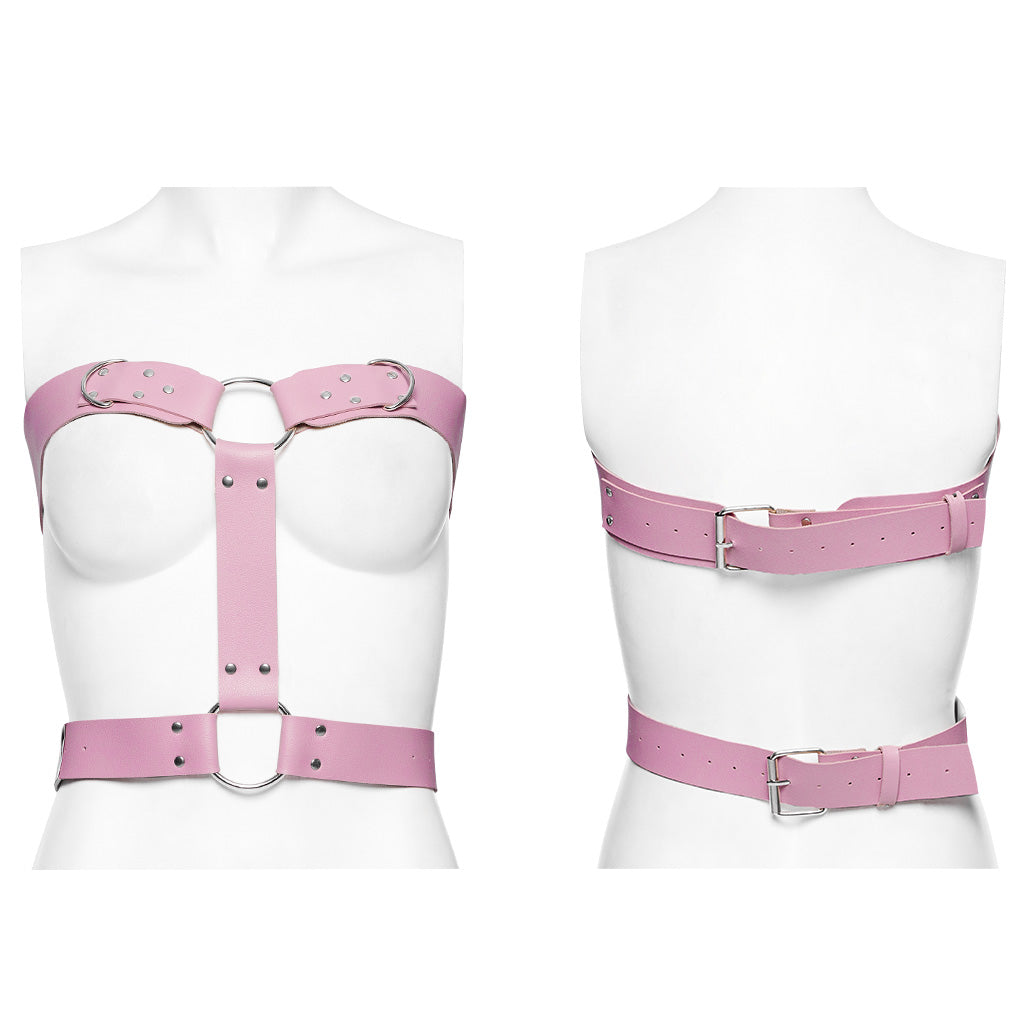 WS-608BDF Pink Gothic Waist Harness Adjustable Punk Accessories