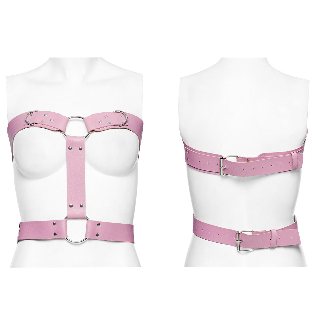 WS-608BDF Pink Gothic Waist Harness Adjustable Punk Accessories?-??Punk Rave Clothing