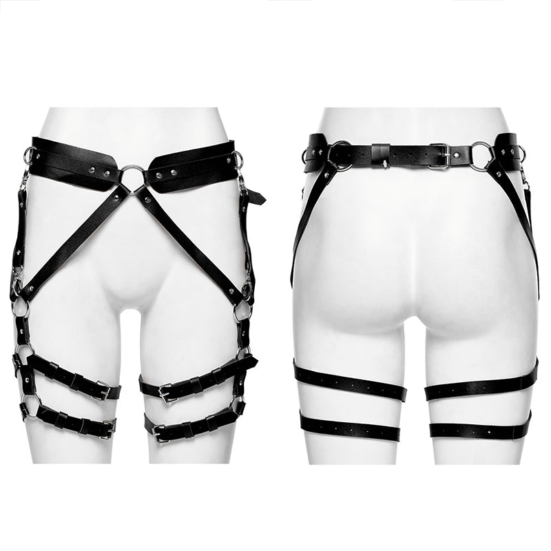 WS-612QTF Pink Gothic Leg Harness Punk Accessories Adjustable Fashion Belt Straps?-??Punk Rave Clothing