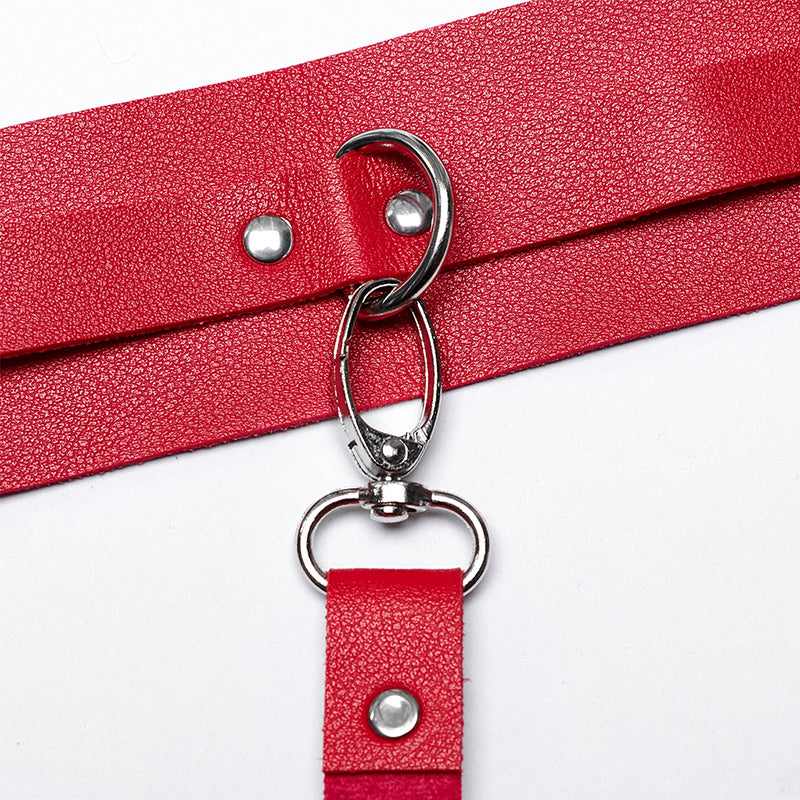 WS-612QTF Pink Gothic Leg Harness Punk Accessories Adjustable Fashion Belt Straps?-??Punk Rave Clothing