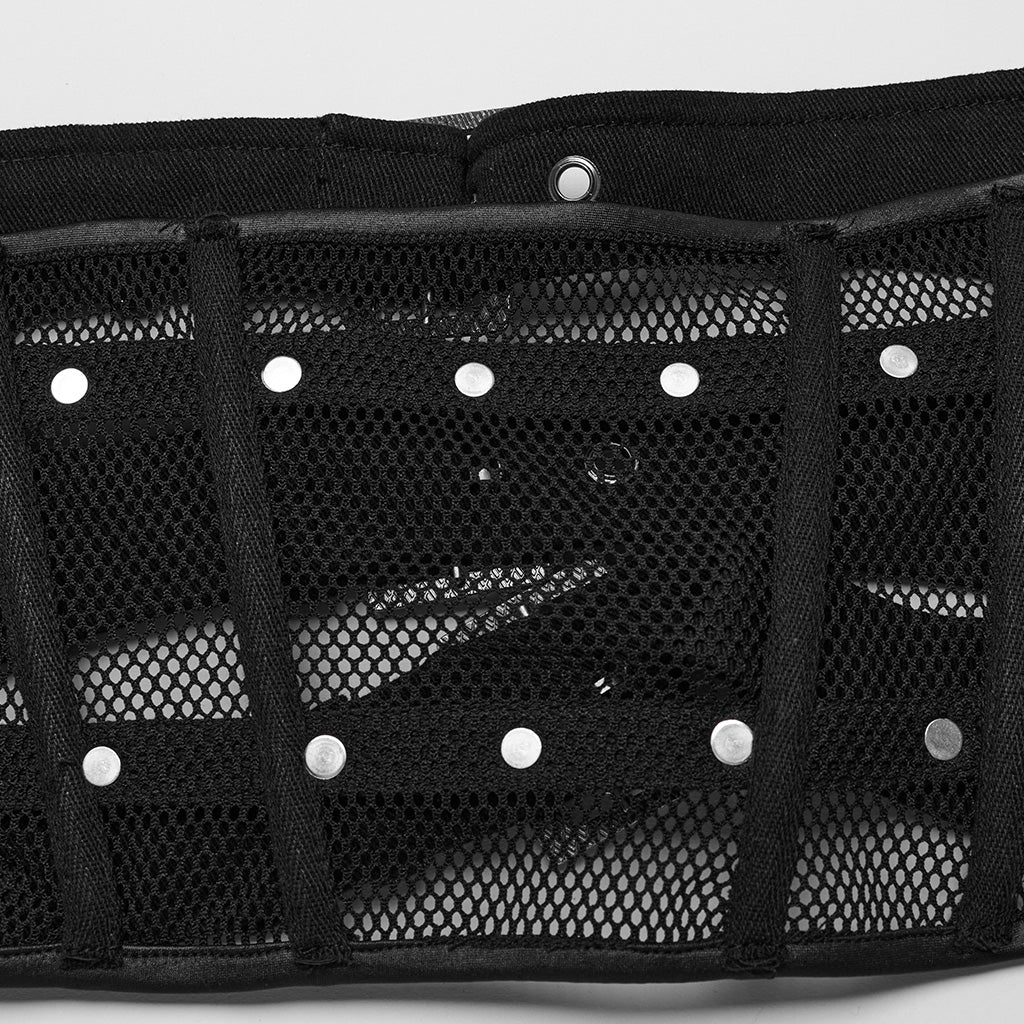 WS-619YDF Steampunk Mesh Buckle Lace-Up Punk Corset Fashion?-??Punk Rave Clothing