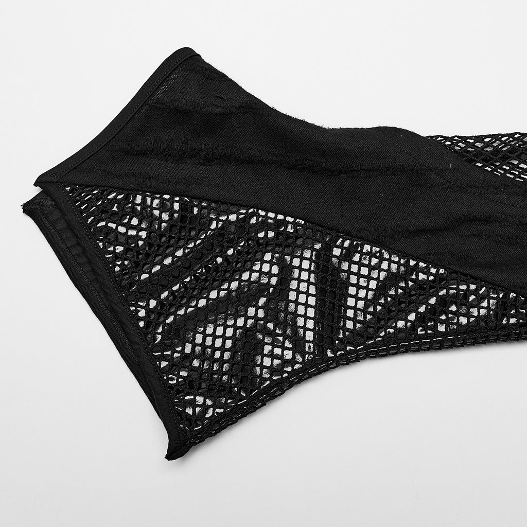WS-622JTF Gothic Mesh Buckle Over-the-Knee Punk Accessories Leg Warmers?-??Punk Rave Clothing