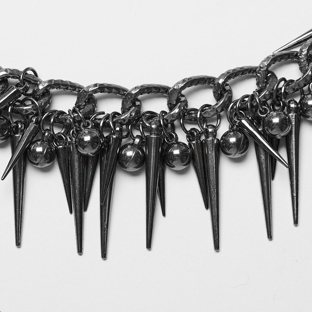 WS-623YDF Edgy Spiked Chain Belt Punk Accessories Waist Harness