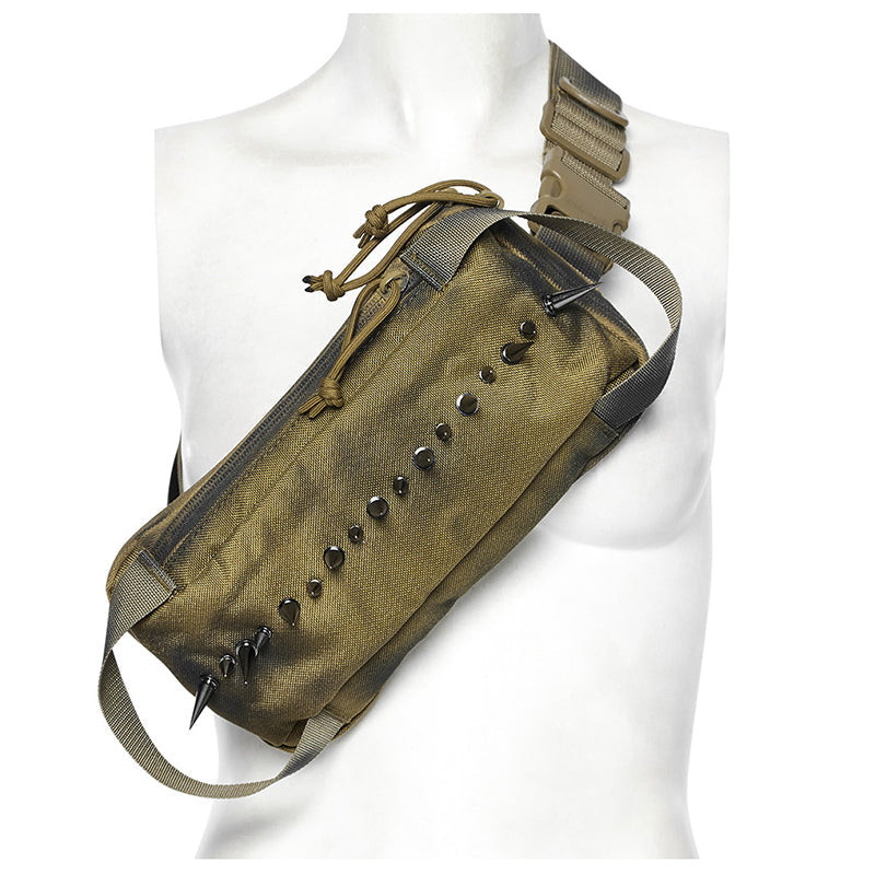 WS-627BB Edgy Black One-Shoulder Spiked Bag Punk Accessories?-??Punk Rave Clothing