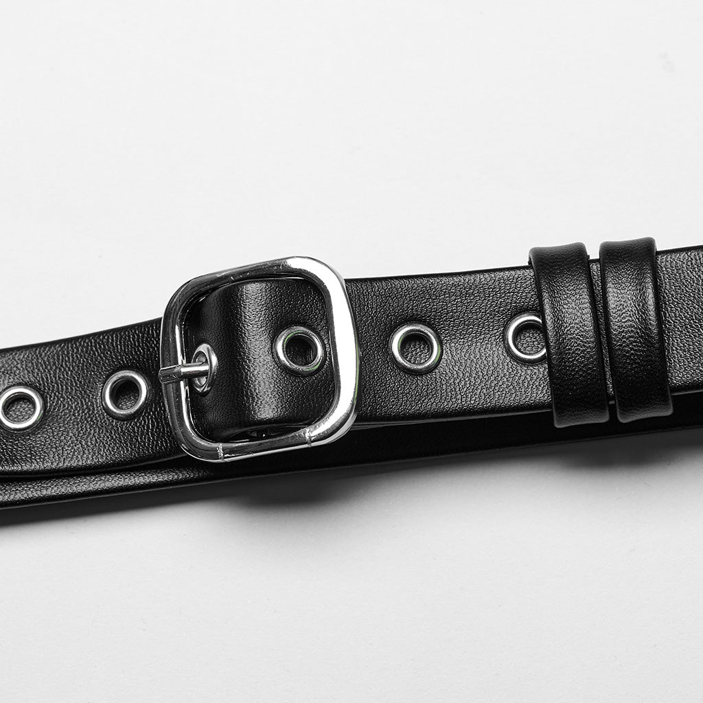 WS-628LHF Gothic Punk Choker Harness with Adjustable Belt Straps?-??Punk Rave Clothing
