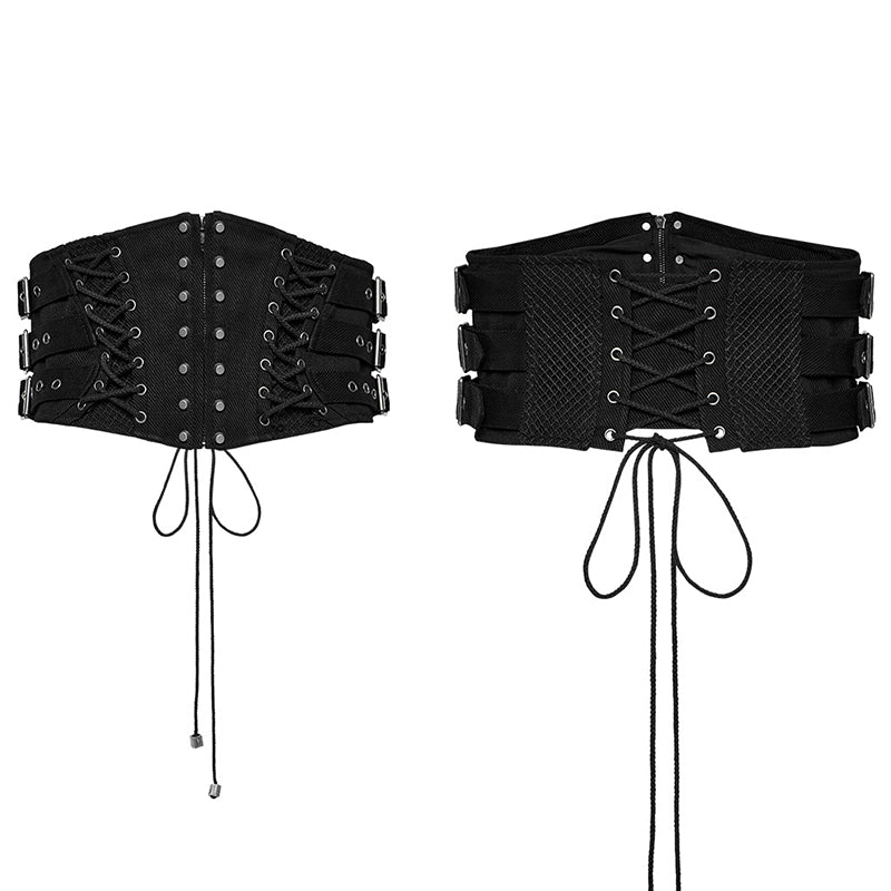 WS-631YDM Gothic Lace-Up Punk Corset Waist Cincher Belt