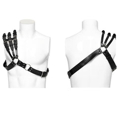 WS-636BDM Edgy Shoulder Harness Spiked Punk Accessories Adjustable Straps