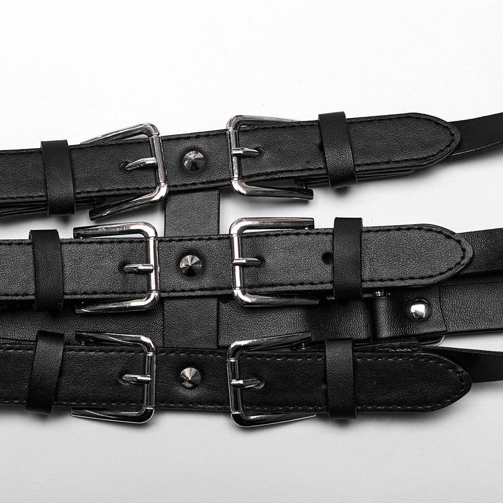 WS-636BDM Edgy Shoulder Harness Spiked Punk Accessories Adjustable Straps