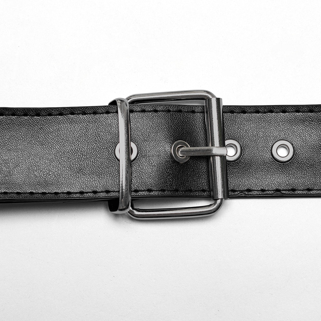 WS-637BDM Steampunk Leather Chest Harness with Metal Ring Details?-??Punk Rave Clothing