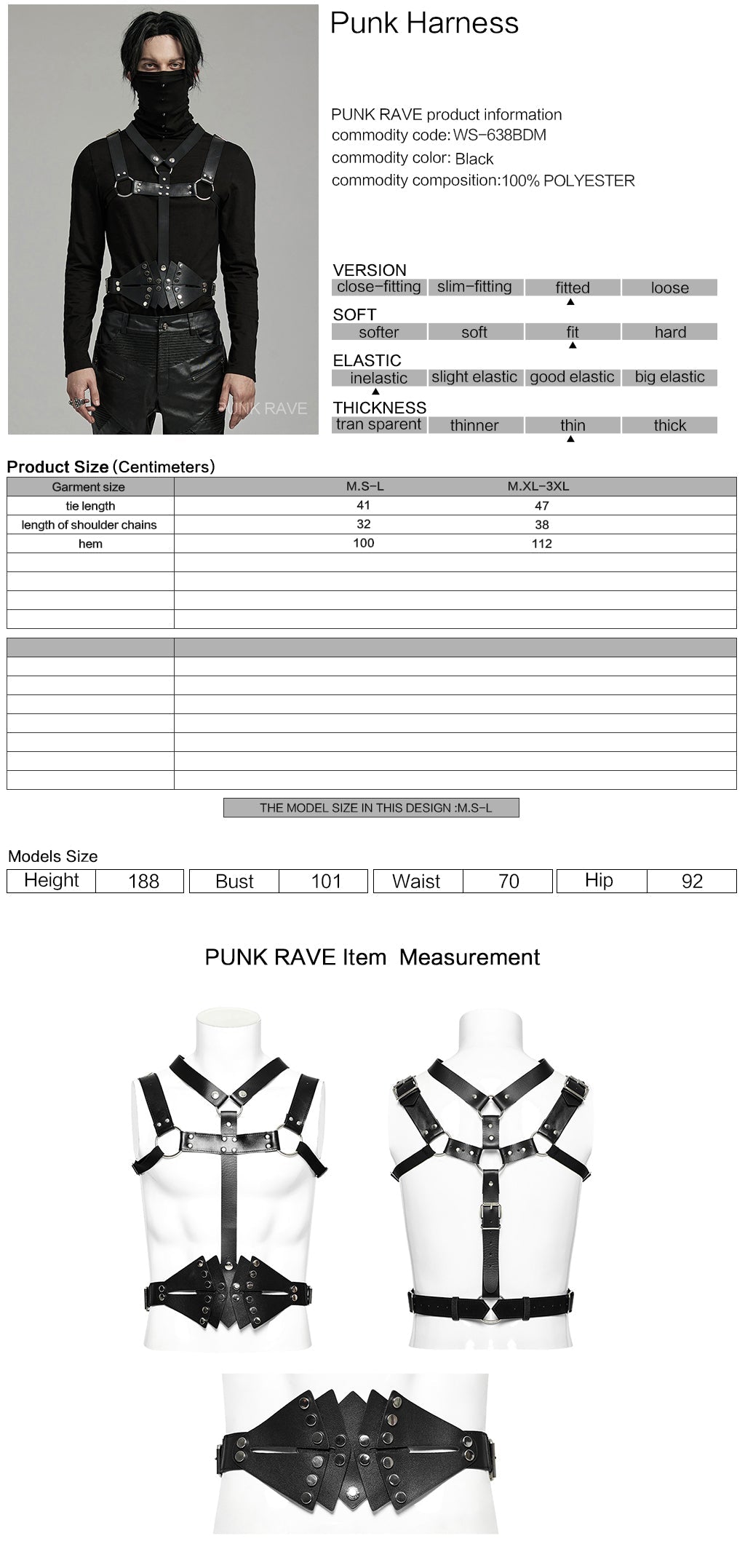 WS-638BDM?-??Punk Rave Clothing
