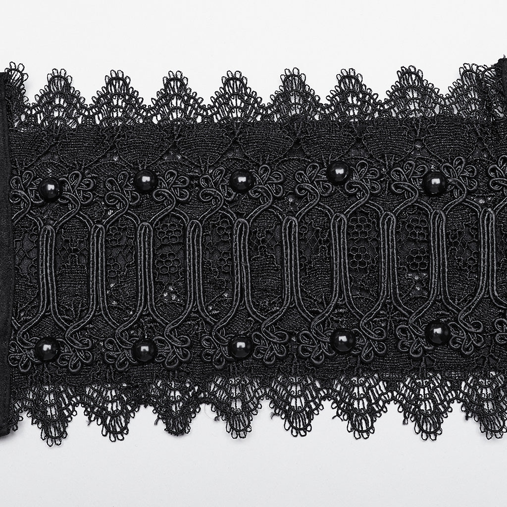 WS-639YDF Gothic Corset Lace Hollow Design Slim-Fit Black Waist Cincher?-??Punk Rave Clothing