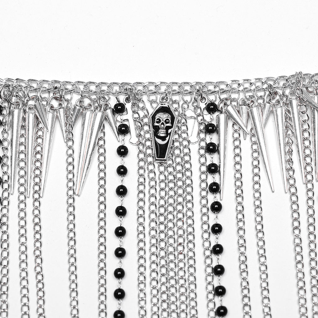 WS-650LHF Gothic Silver Chain Body Jewelry Punk Accessories?-??Punk Rave Clothing