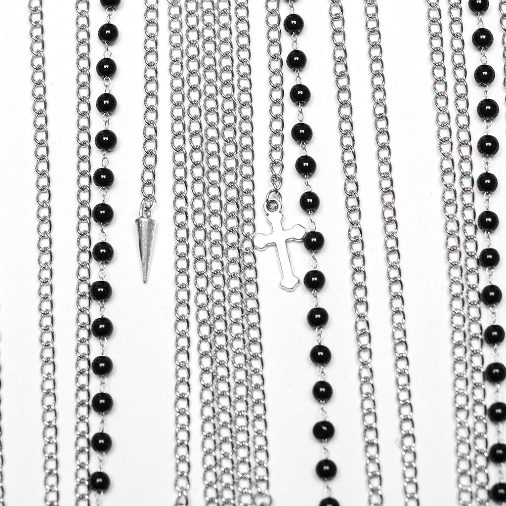 WS-650LHF Gothic Silver Chain Body Jewelry Punk Accessories?-??Punk Rave Clothing