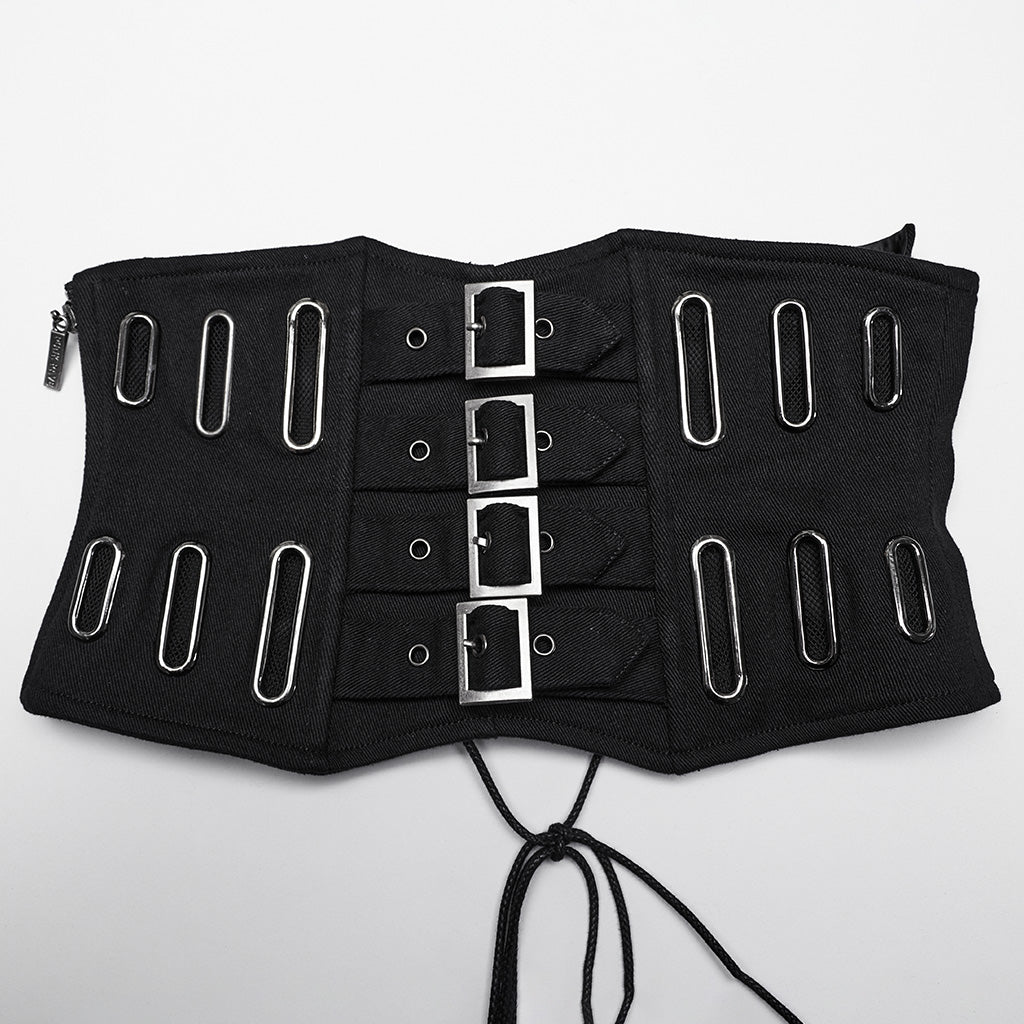 WS-656YDF Gothic Punk Corset Belt with Buckles and Lacing?-??Punk Rave Clothing