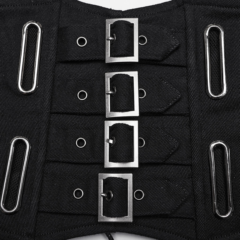 WS-656YDF Gothic Punk Corset Belt with Buckles and Lacing?-??Punk Rave Clothing