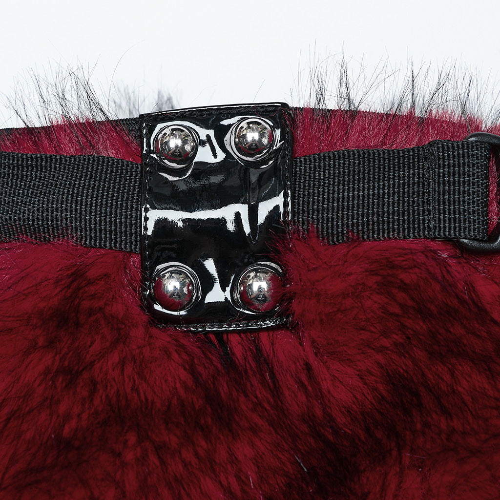 WS-672JTF Faux Fur Strapped Leg Warmers Punk Accessories Deluxe?-??Punk Rave Clothing
