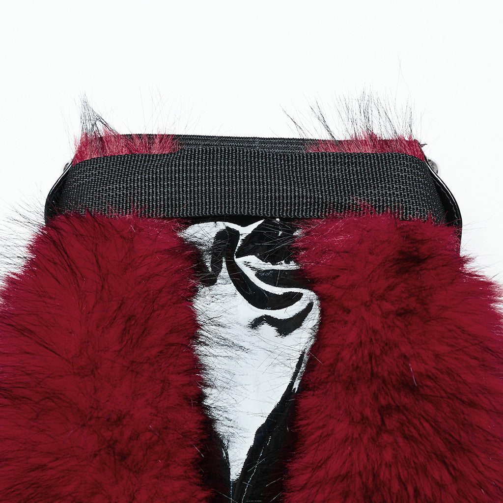 WS-672JTF Faux Fur Strapped Leg Warmers Punk Accessories Deluxe?-??Punk Rave Clothing