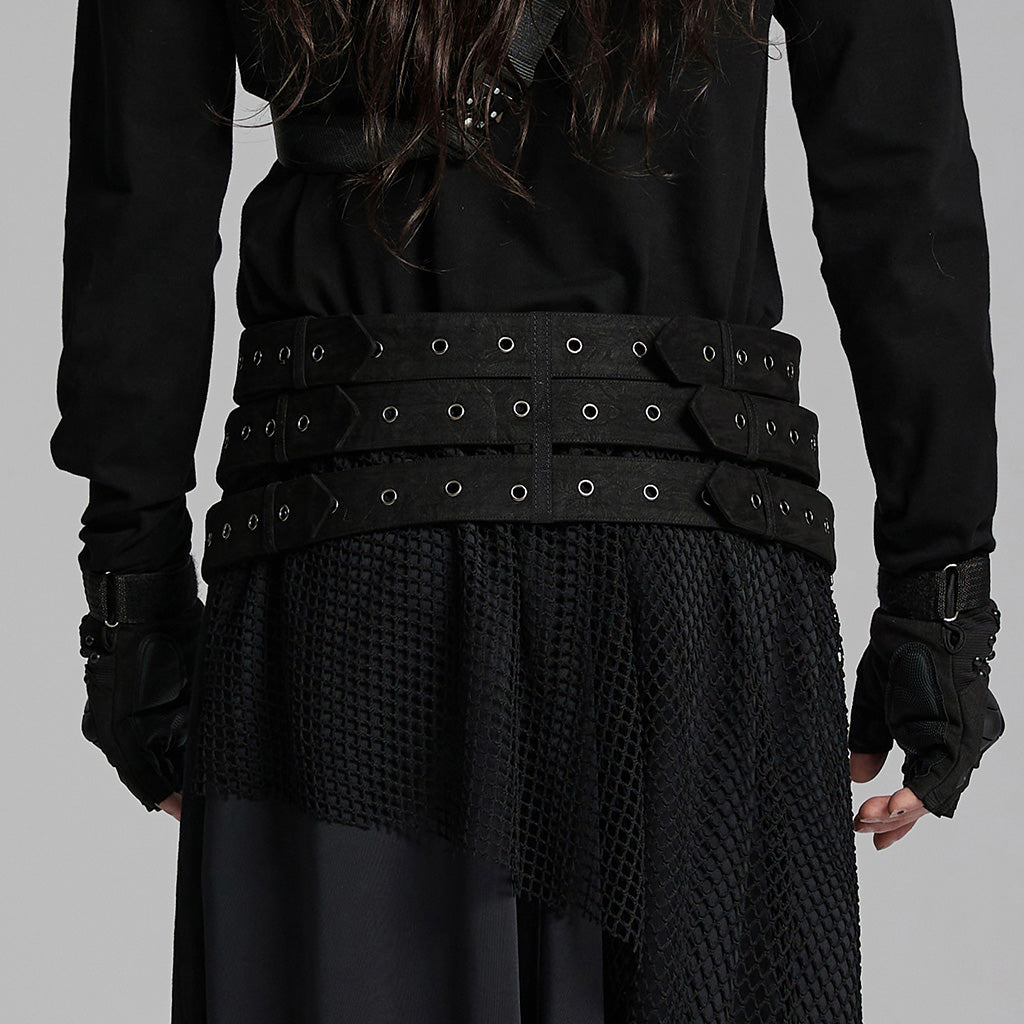 WS-673YDM Gothic Studded Multi-Strap Belt Punk Accessories?-??Punk Rave Clothing