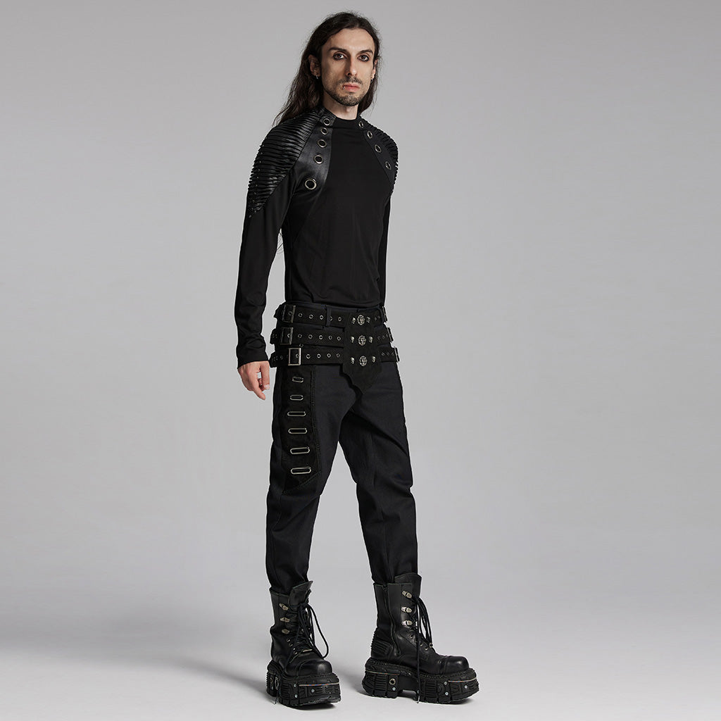 WS-673YDM Gothic Studded Multi-Strap Belt Punk Accessories?-??Punk Rave Clothing