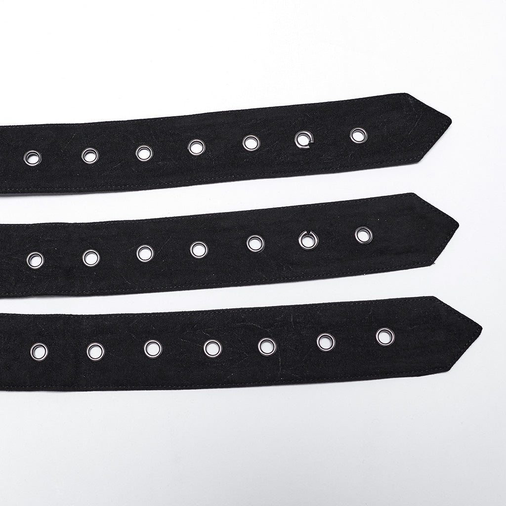 WS-673YDM Gothic Studded Multi-Strap Belt Punk Accessories?-??Punk Rave Clothing
