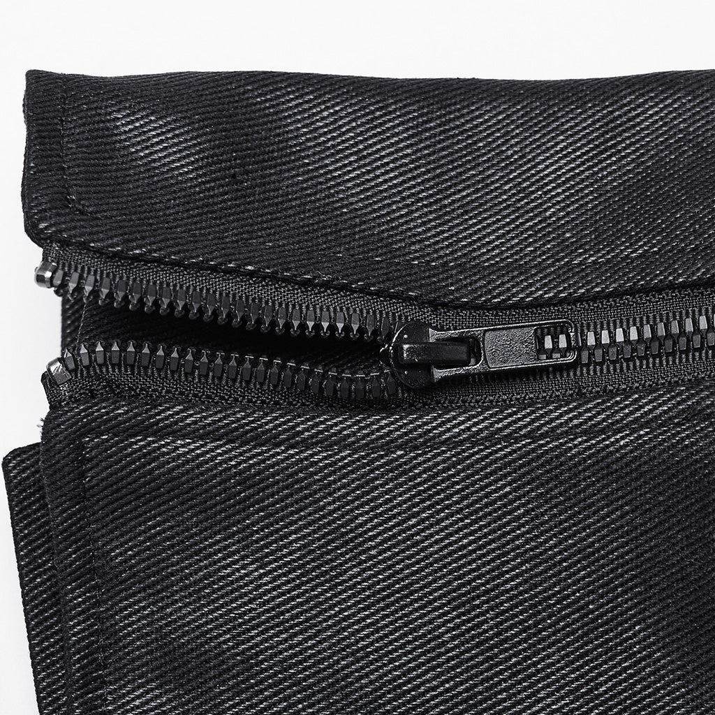 WS-674YDF Edgy Cyberpunk Corset with Lace-Up and Rivet Detailing?-??Punk Rave Clothing