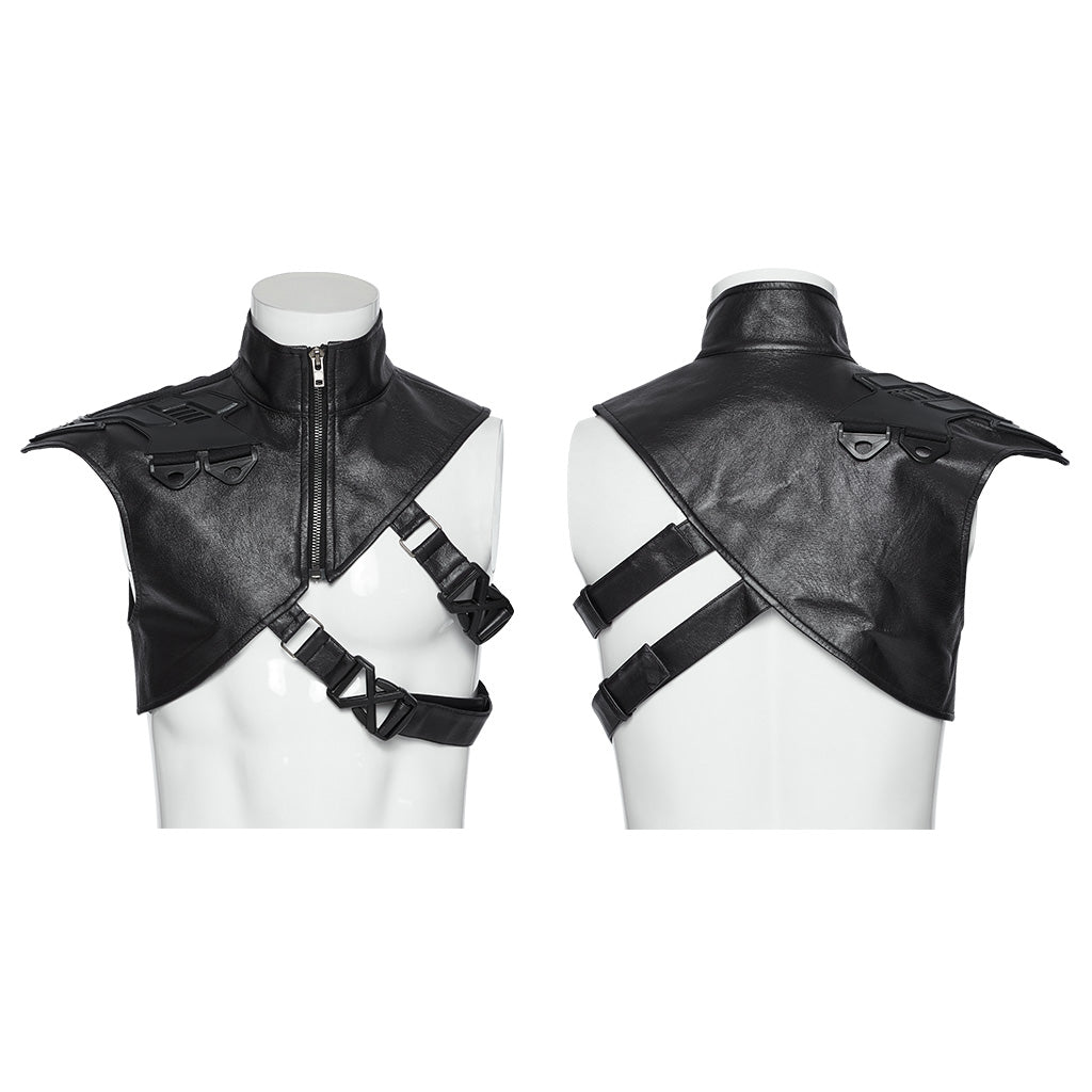 WS-676OTM Edgy Cyberpunk Shoulder Harness Vest with Straps Punk Accessories?-??Punk Rave Clothing