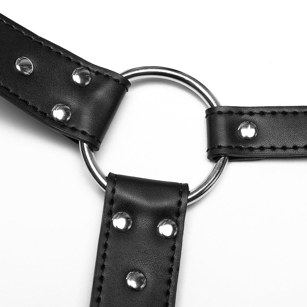 WS-694BDF Edgy Leather Single Shoulder Harness Punk Accessories?-??Punk Rave Clothing