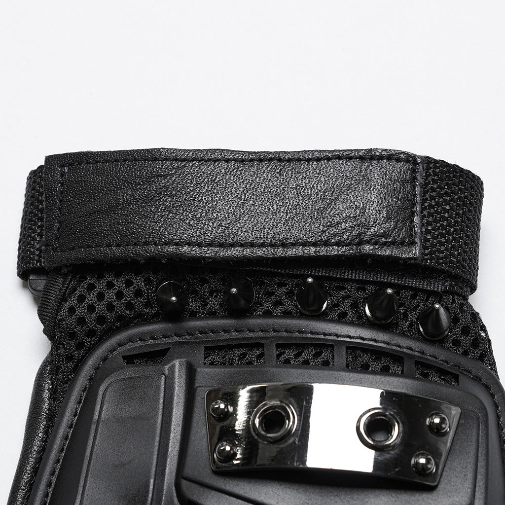 WS-698SSM Rivet Studded Cyberpunk Tactical Fingerless Gloves?-??Punk Rave Clothing