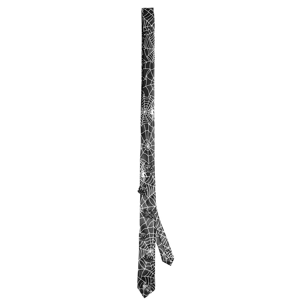 WS-701LHF Gothic Spider Web Punk Tie Accessory Black Polyester Design?-??Punk Rave Clothing