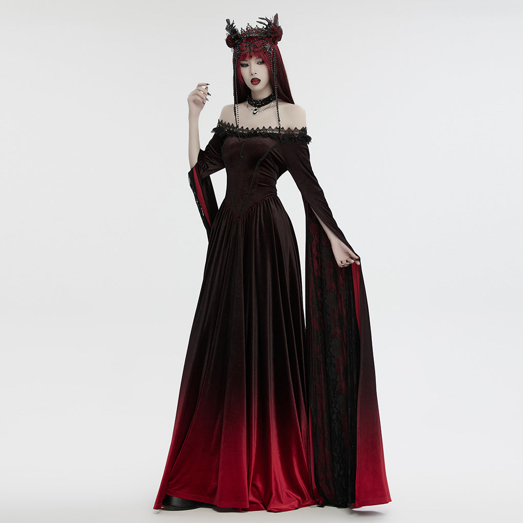 WS-715FSF Gothic Regal Rose Crown with Black Beaded Chains?-??Punk Rave Clothing