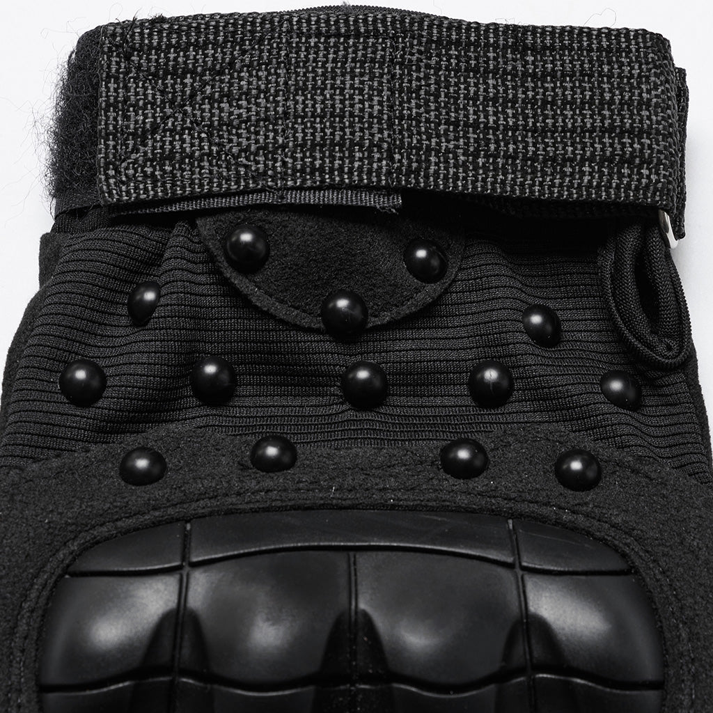 WS-722SSM Tactical Studded Punk Gloves with Reinforced Knuckle Armor?-??Punk Rave Clothing