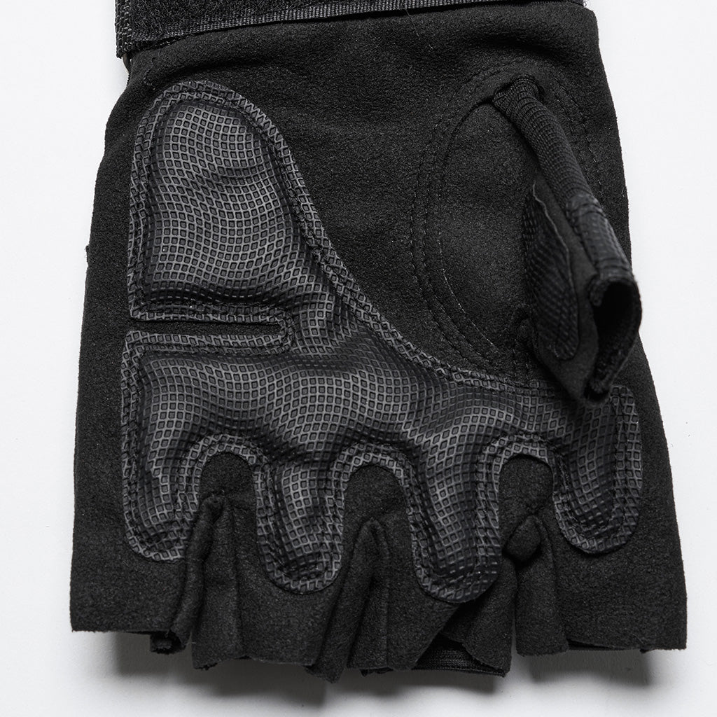 WS-722SSM Tactical Studded Punk Gloves with Reinforced Knuckle Armor?-??Punk Rave Clothing