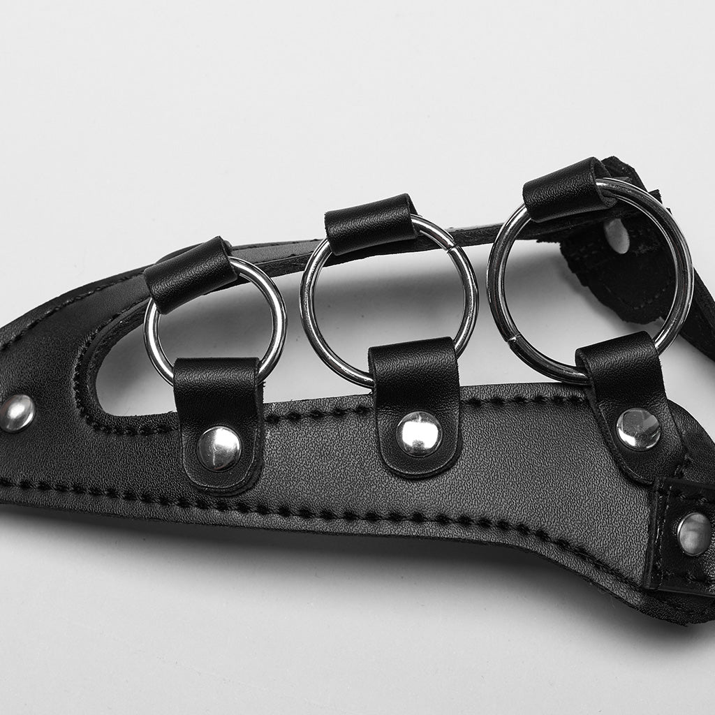 WS-728LHF Edgy Punk Circular Harness with Rivet Strap Detailing?-??Punk Rave Clothing