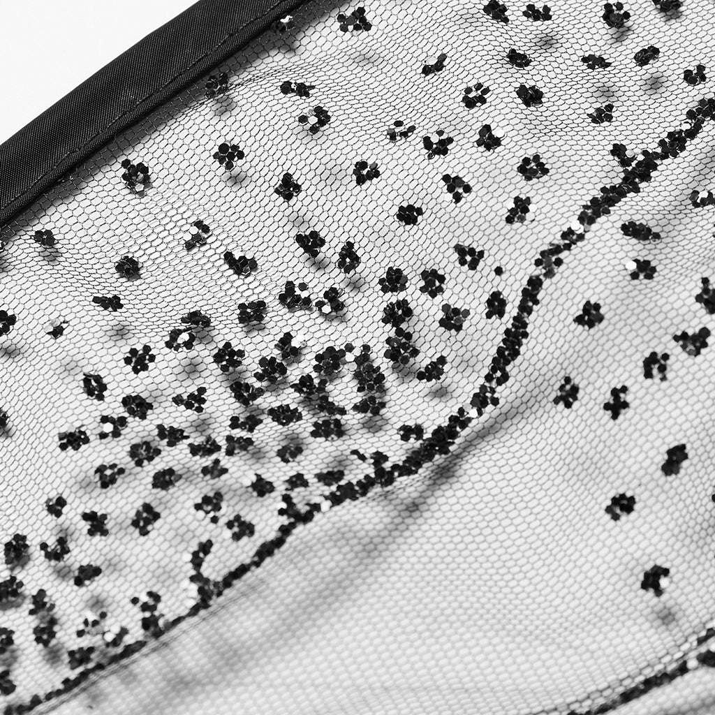 WS-736OTF Delicate Black Gothic Butterfly Wings Sheer Lace Design?-??Punk Rave Clothing