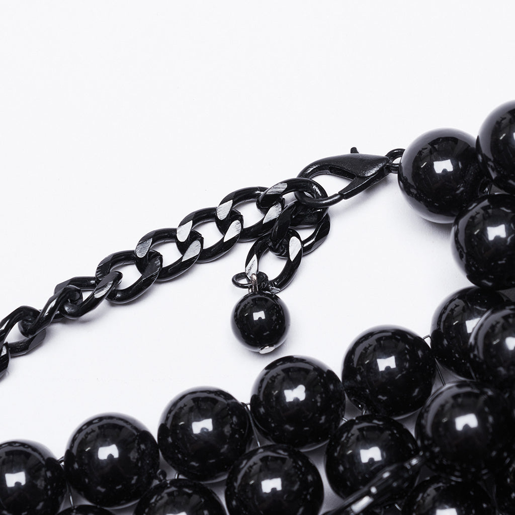 WS-739LHF Gothic Skull Beaded black Statement Neck Cover Accessory?-??Punk Rave Clothing