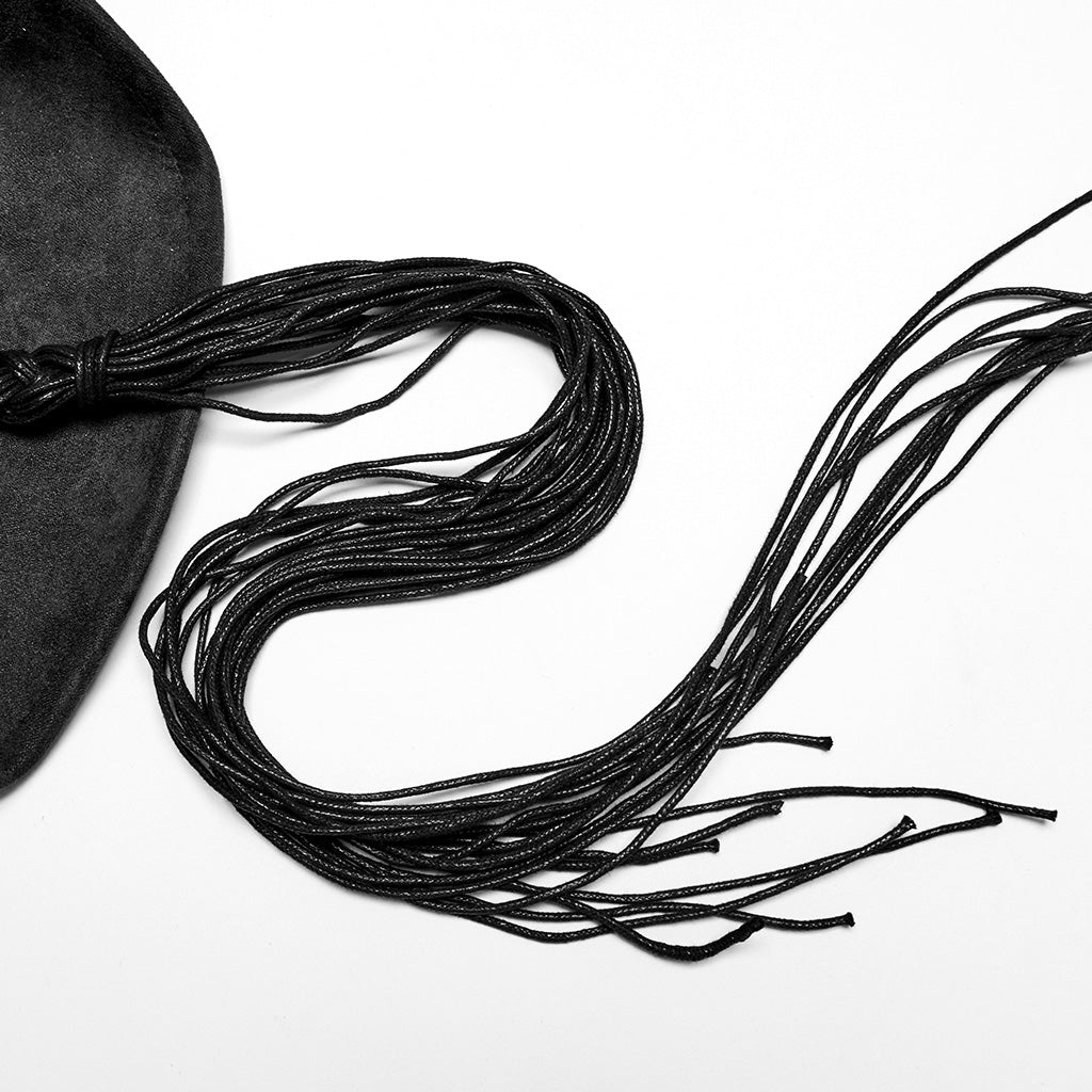 WS-746MZM Suede Cowboy Hat with Feathers Punk Accessories Edition?-??Punk Rave Clothing