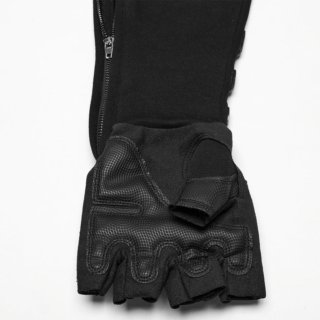 WS-766SSM Mens Tactical Vest and Gloves Set Punk Accessories