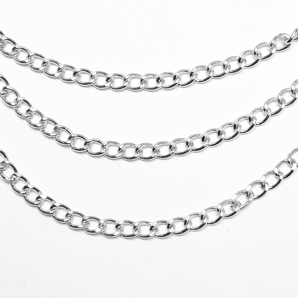 WS-777QTF Punk Accessories Metallic Chain Bra Top Festival Wear