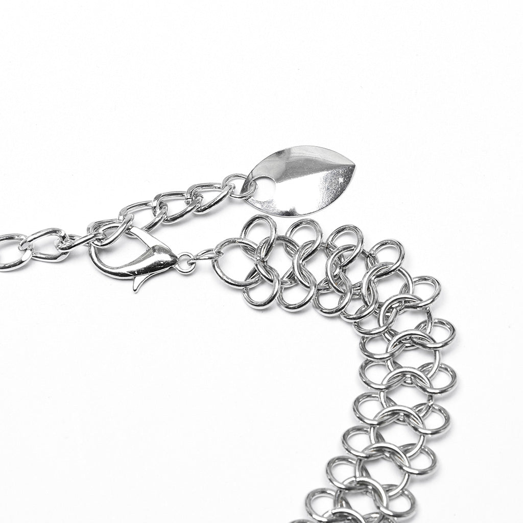 WS-777QTF Punk Accessories Metallic Chain Bra Top Festival Wear