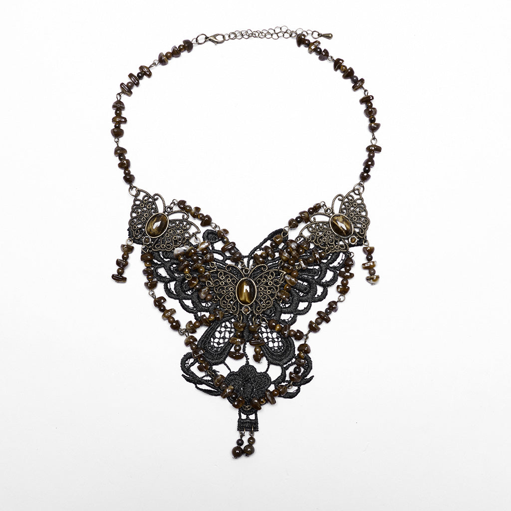 WS-778LHF Gothic Accessories Victorian Choker Steampunk Statement Necklace