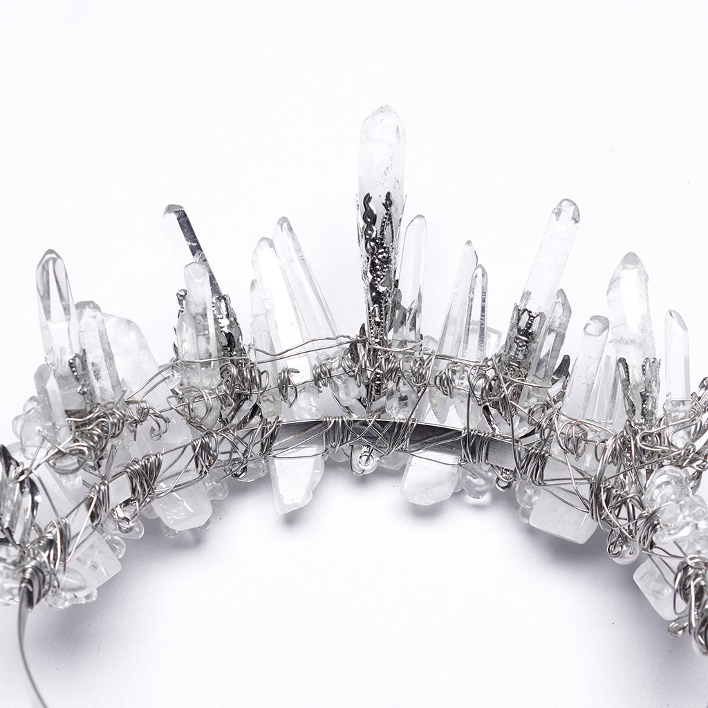 WS-785FSF Gothic Accessories Crystal Crown Luxurious Fantasy Headpiece