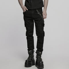 WS-788YDM Dual Chain Skull Clip Punk Accessories Belt Chain